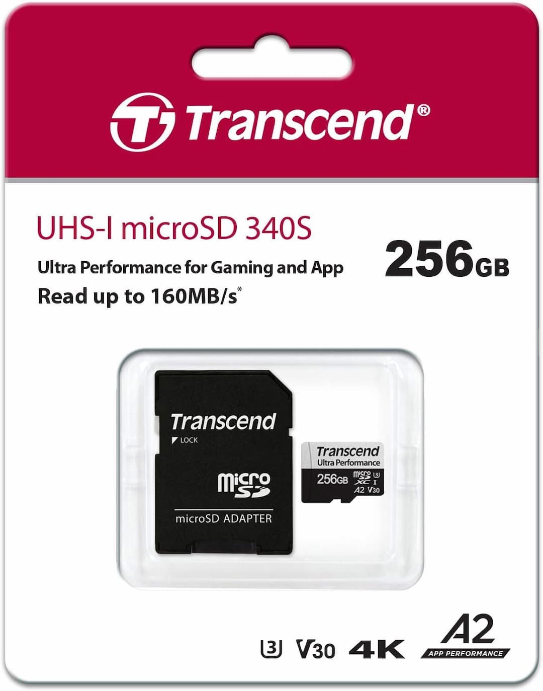 Карта памяти microSDXC Transcend 340S, 256GB— фото №1