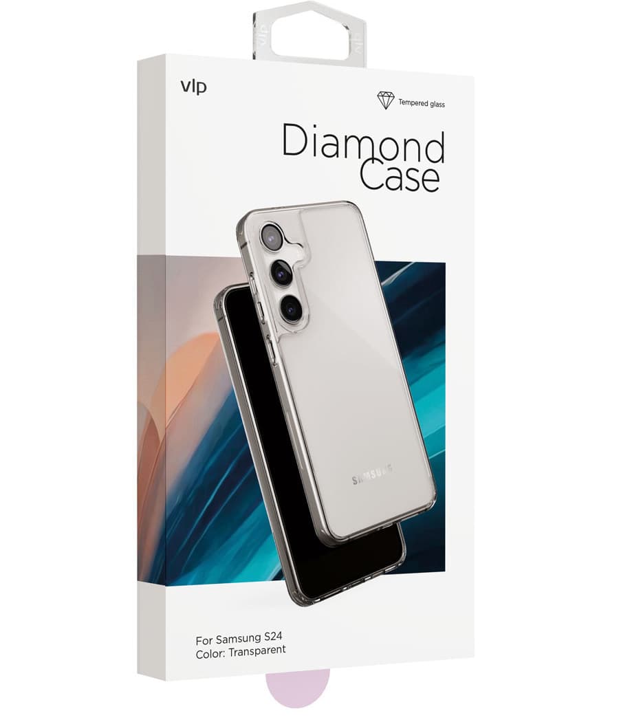 Чехол-накладка VLP Diamond Case для Galaxy S24, полиуретан, прозрачный— фото №2