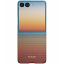 Чехол-накладка Pitaka California Dream-01 для Galaxy Z Флип8, арамид (кевлар), синий/оранжевый